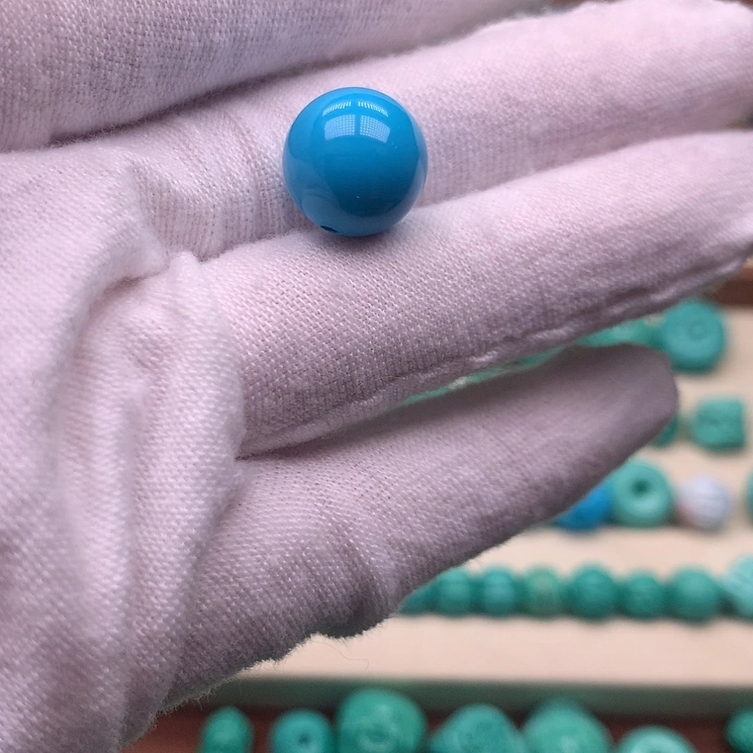 原生态散珠配饰卡12圆珠蓝色