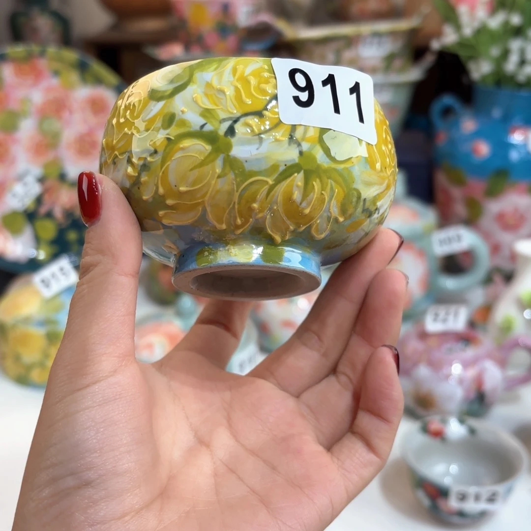 景德镇手绘高温釉下彩陶瓷茶具