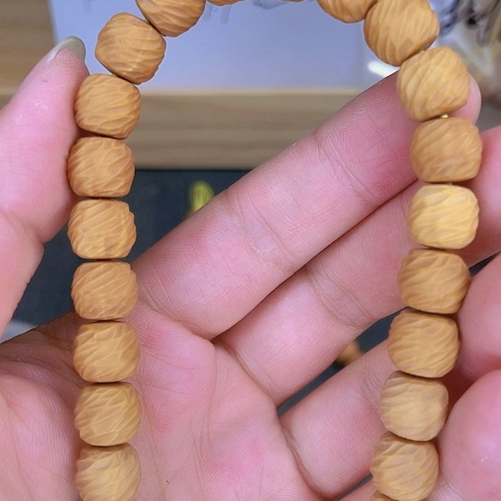 核桃手串/手链钱**谷微瑕黑点款云锦手串