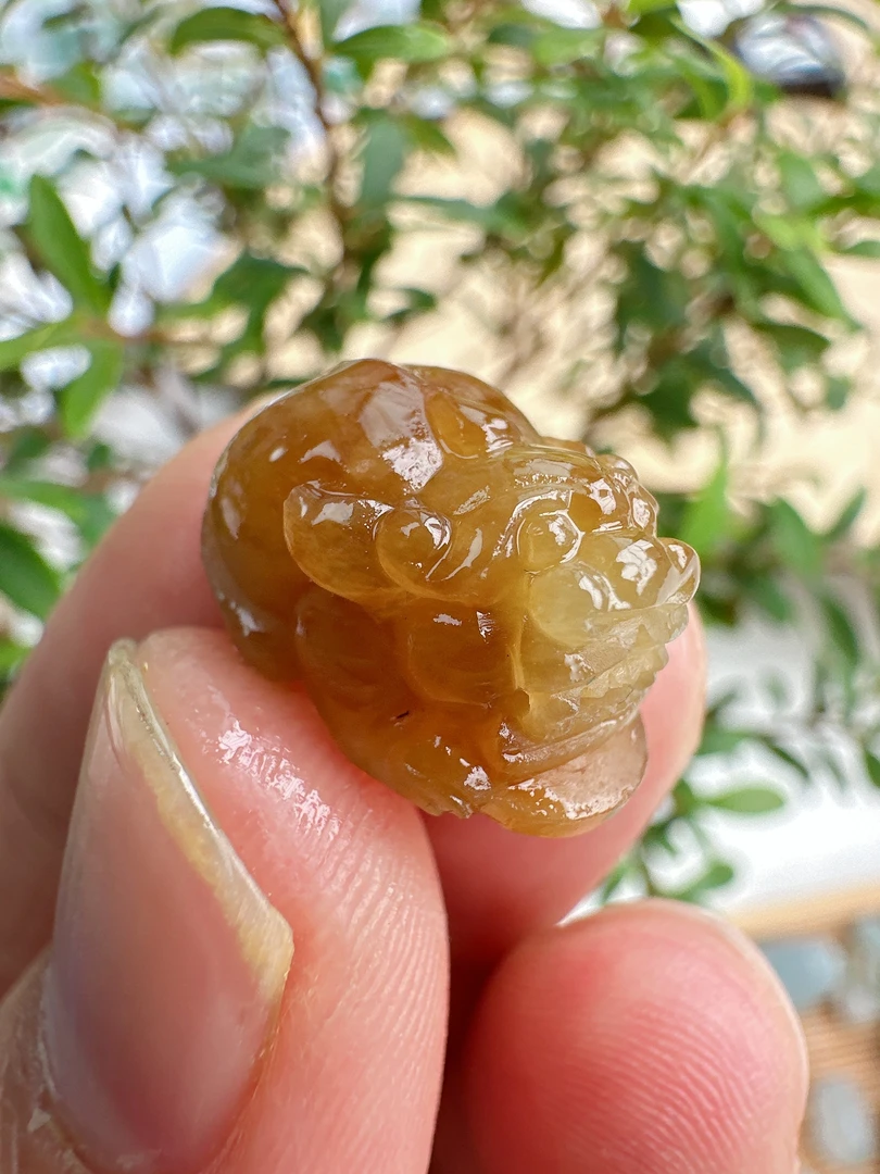 天然缅甸A货翡翠貔貅春日珠宝毛货