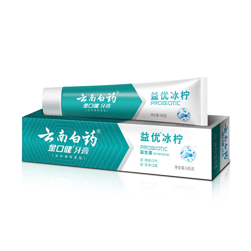 云南白药益优冰柠清新牙膏145g/支