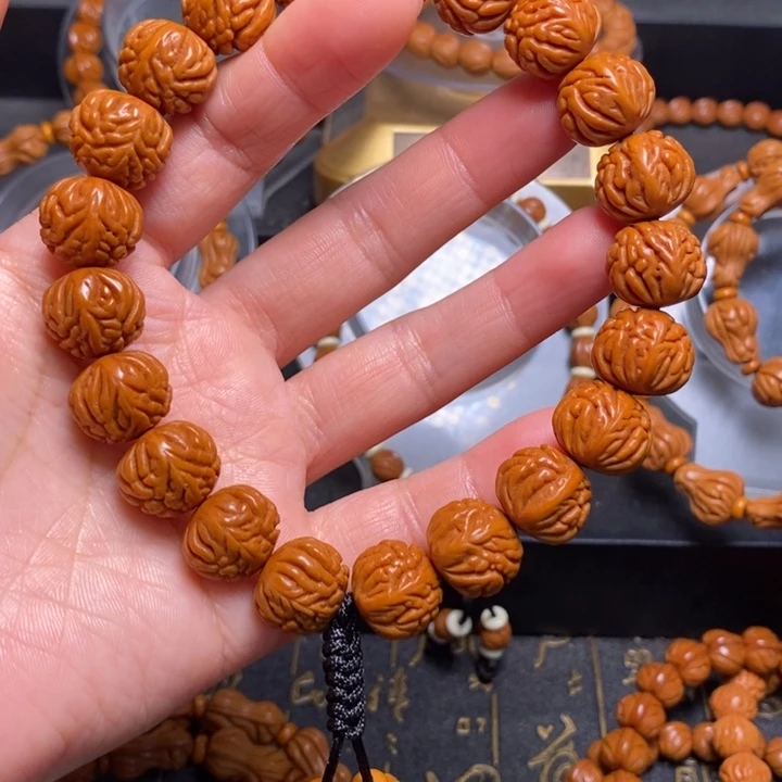 手串桃核龙鳞金蟾纹手持14