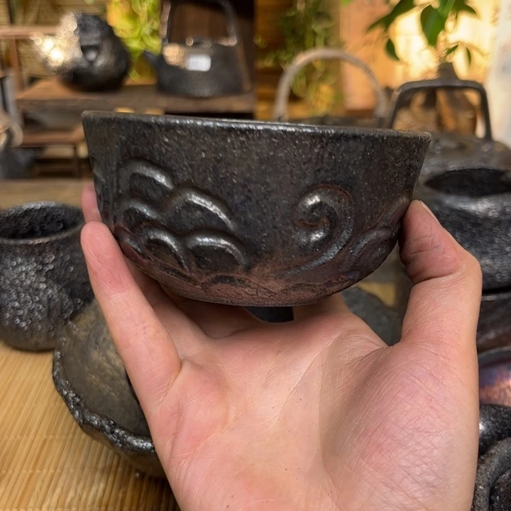 黑砂茶器、大碗杯、碗杯