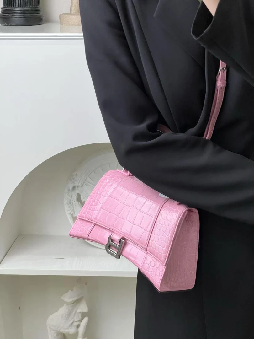 99新 Balenciaga/巴黎世家 沙漏s粉银/甄选