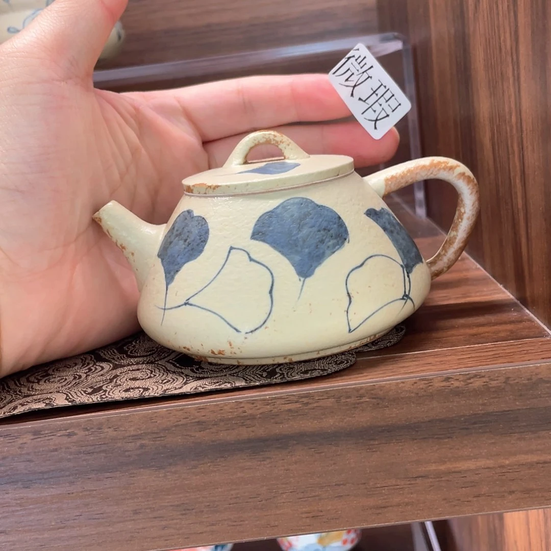 釉下手绘茶具微瑕