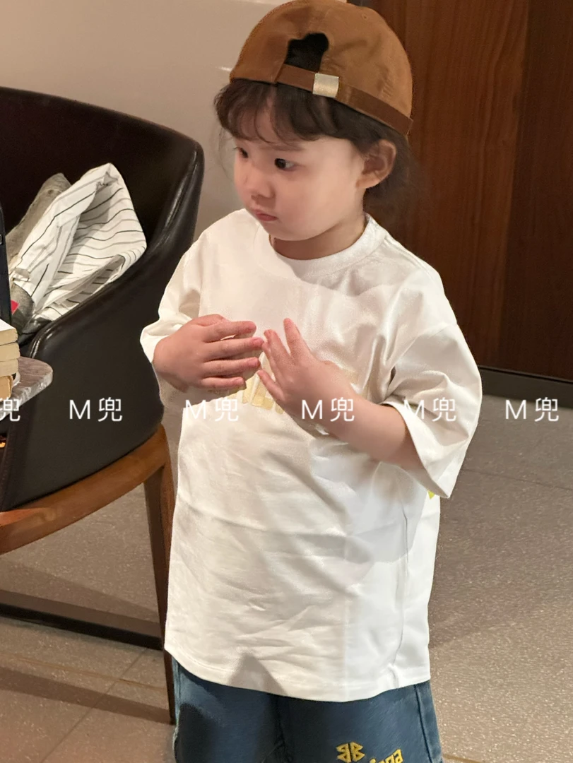 25年夏季新款高货上衣短款男女同款儿童上衣