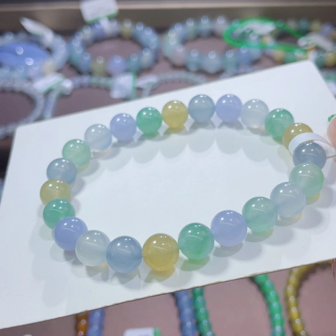 未镶嵌手链翡翠上新玛卡龙卡8