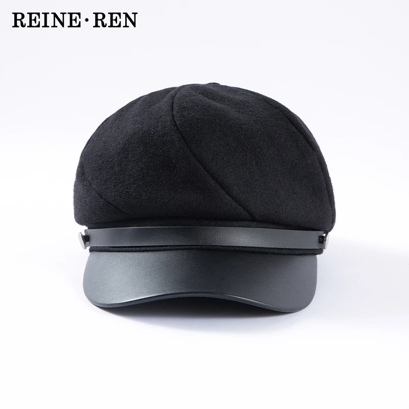 REINEREN 复古八角报童帽时尚百搭