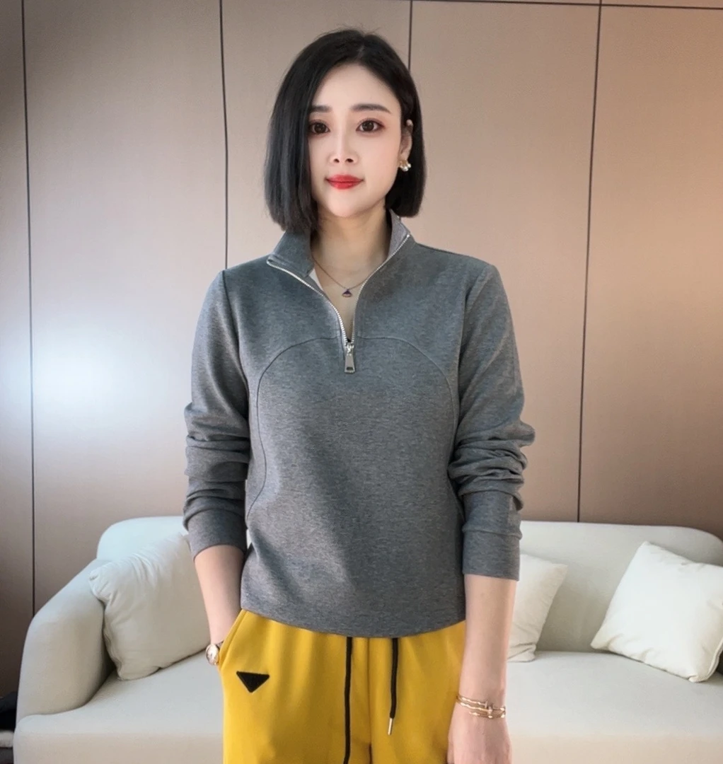 2025爆款早春秋款立领开衫全拉链外套时尚显瘦穿搭休闲内搭女款