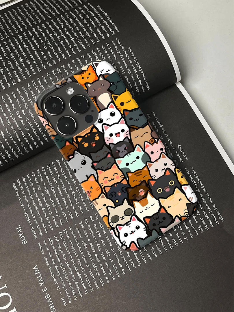 创意满屏猫咪手机壳适用于苹果16promax17华为荣耀vivo小米等
