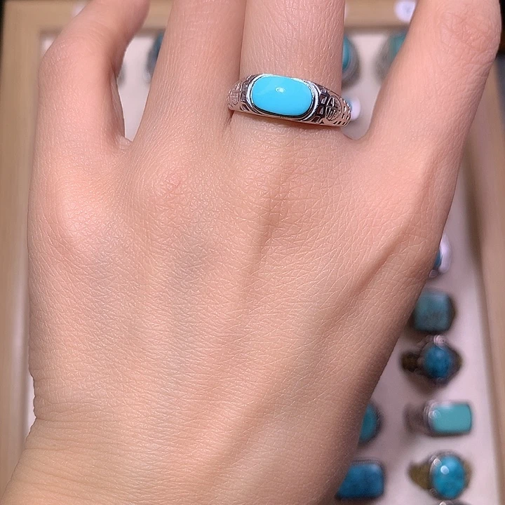 绿松石银S925镶嵌颈饰