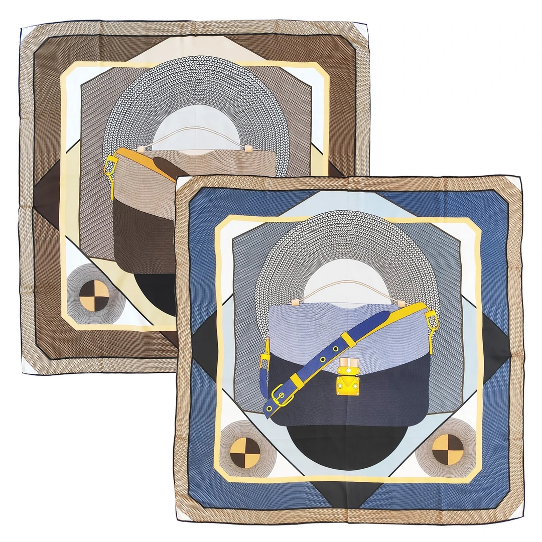 【90意罗绸】多花型重磅桑蚕丝双面印花轻奢女士百搭四季款方巾