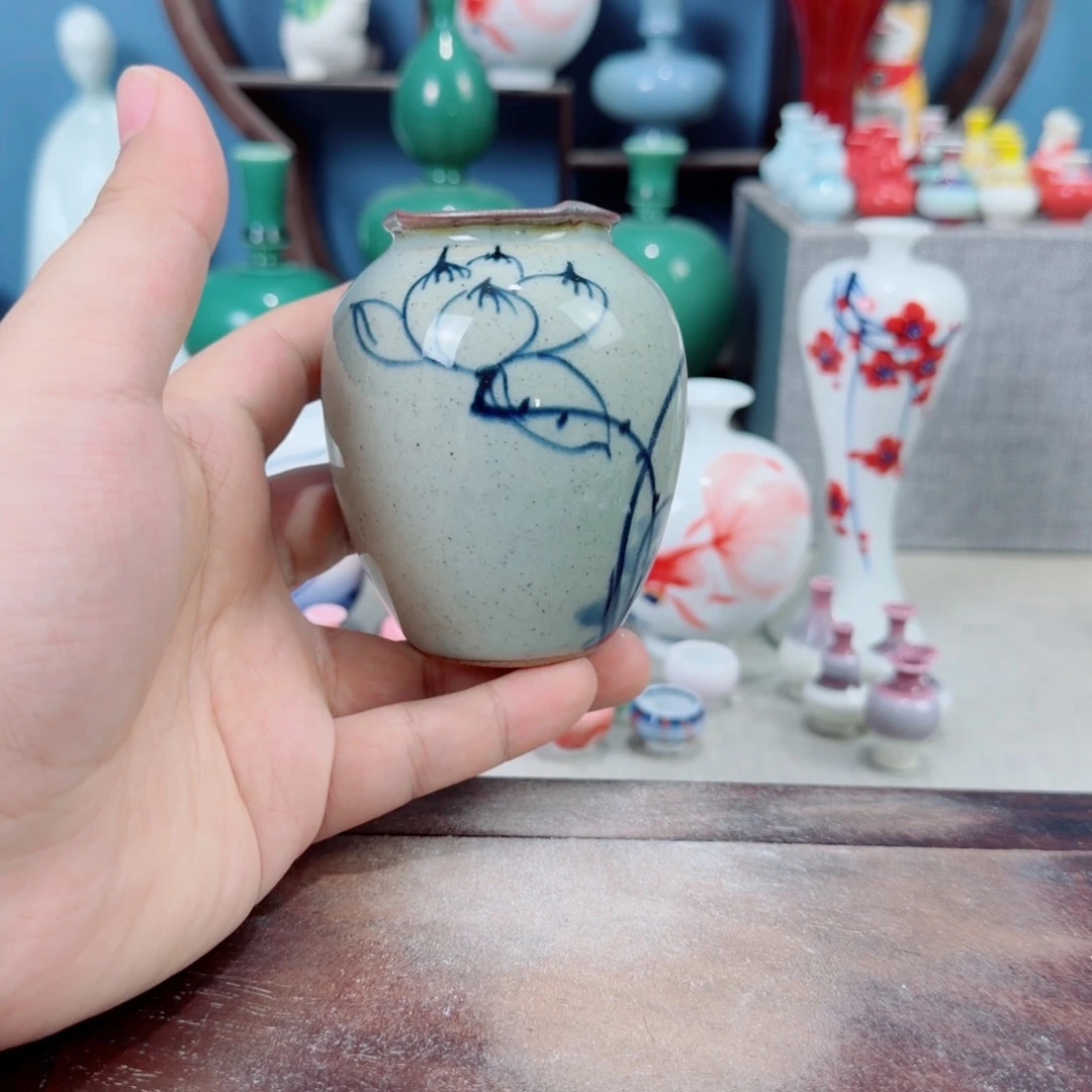 陶瓷手工小花器摆件