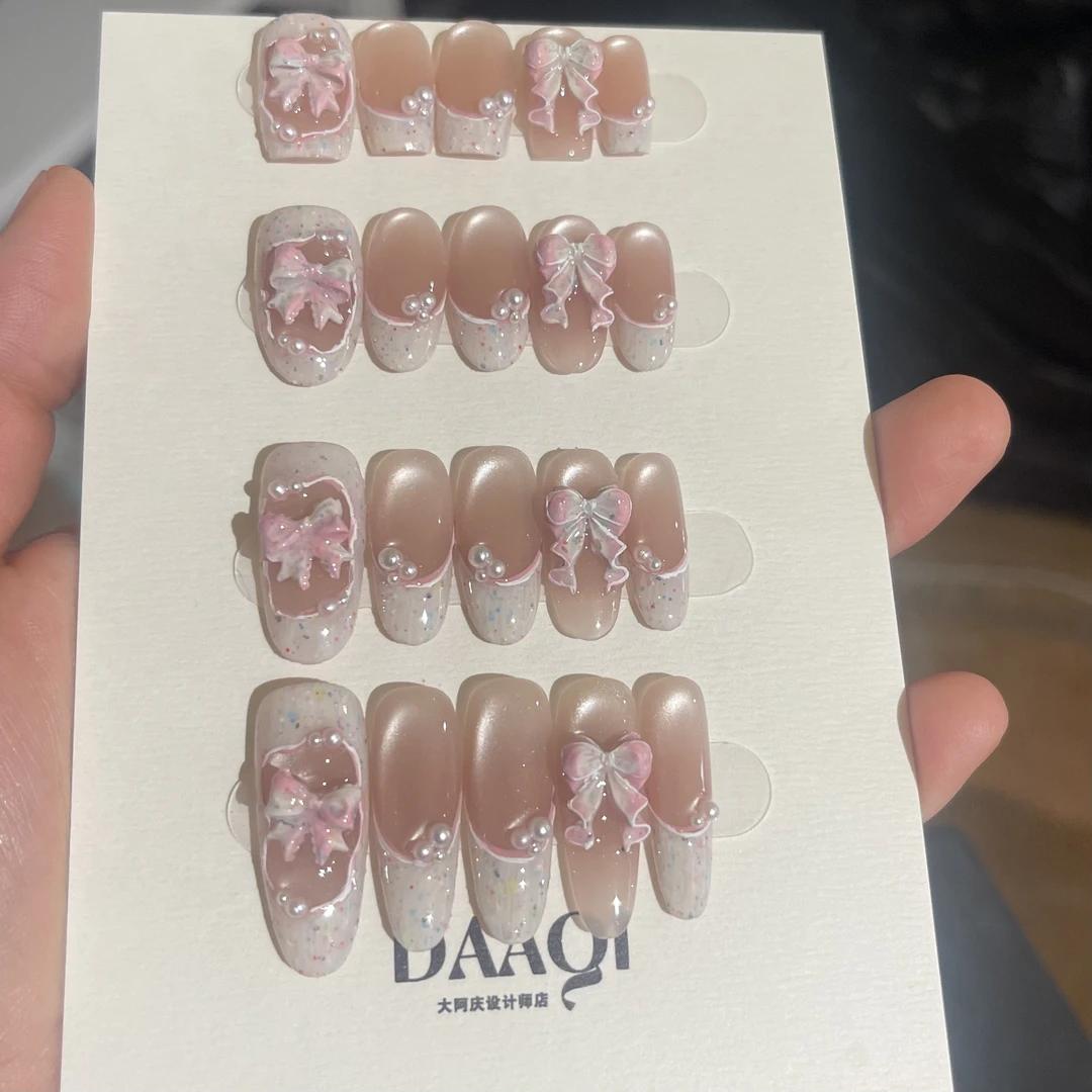 【现*黑糖玛奇朵】纯手工制作可拆卸穿戴甲10片