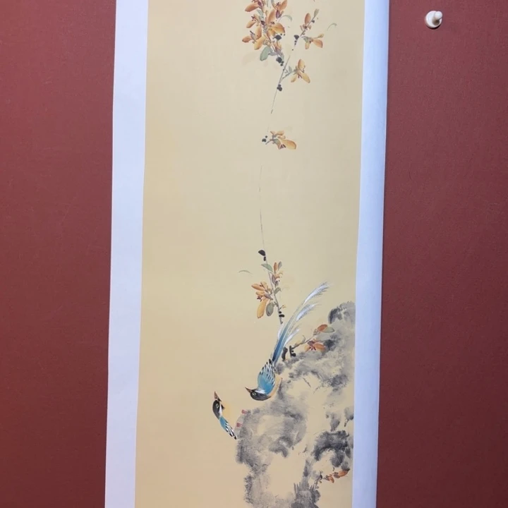 国画听兰老师花鸟