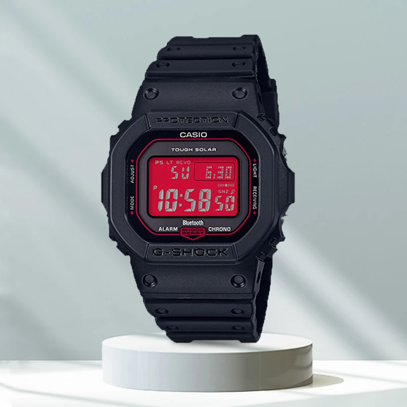 Casio/卡西欧手表男士血屏小方块太阳能电波石英表血鹤GW-B5600AR