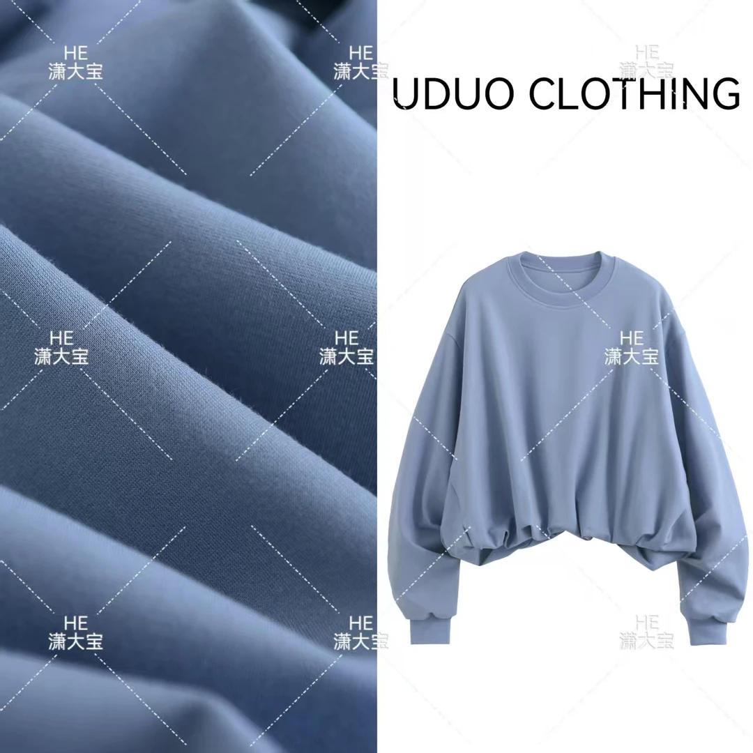 初秋上新【花苞垂露】C家25秋纯棉圆领内衬气球垂落感落肩卫衣8182