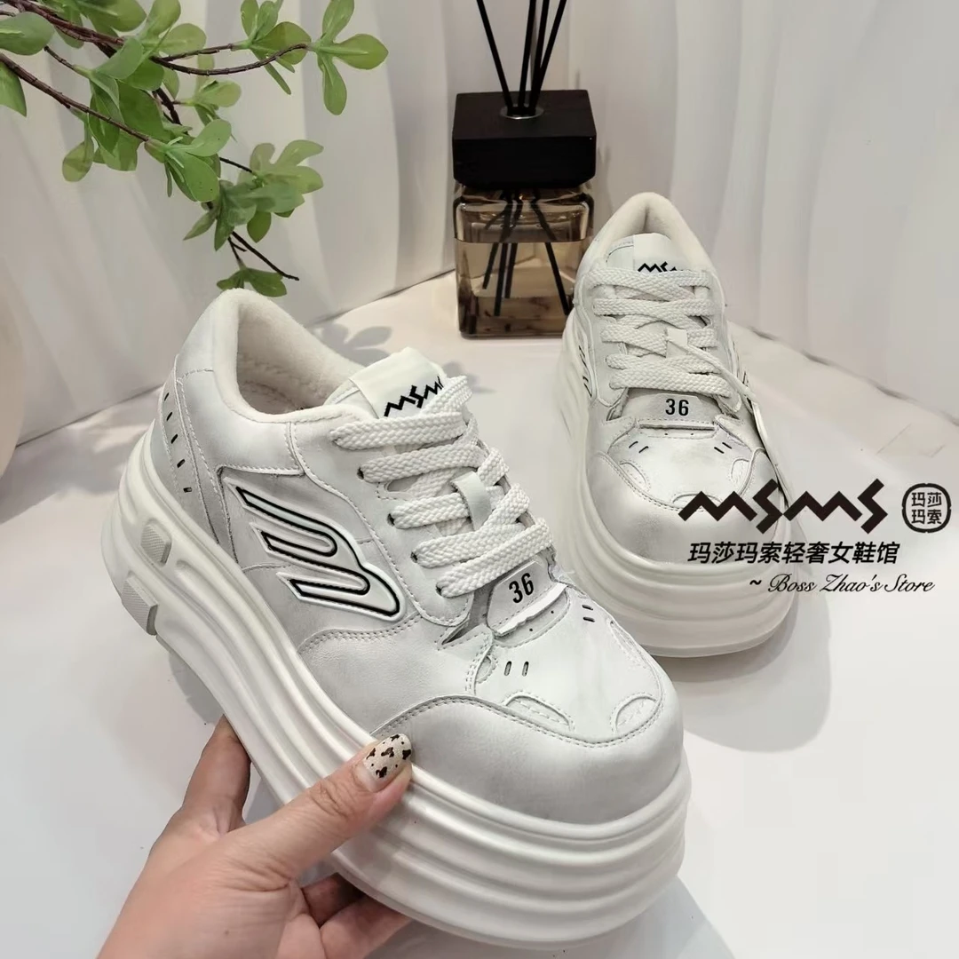 玛莎玛索22-1123二棉防滑厚底板鞋