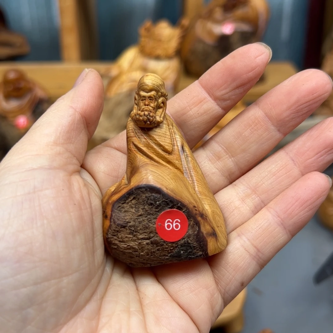 美***逗木崖柏木摆件手把件，