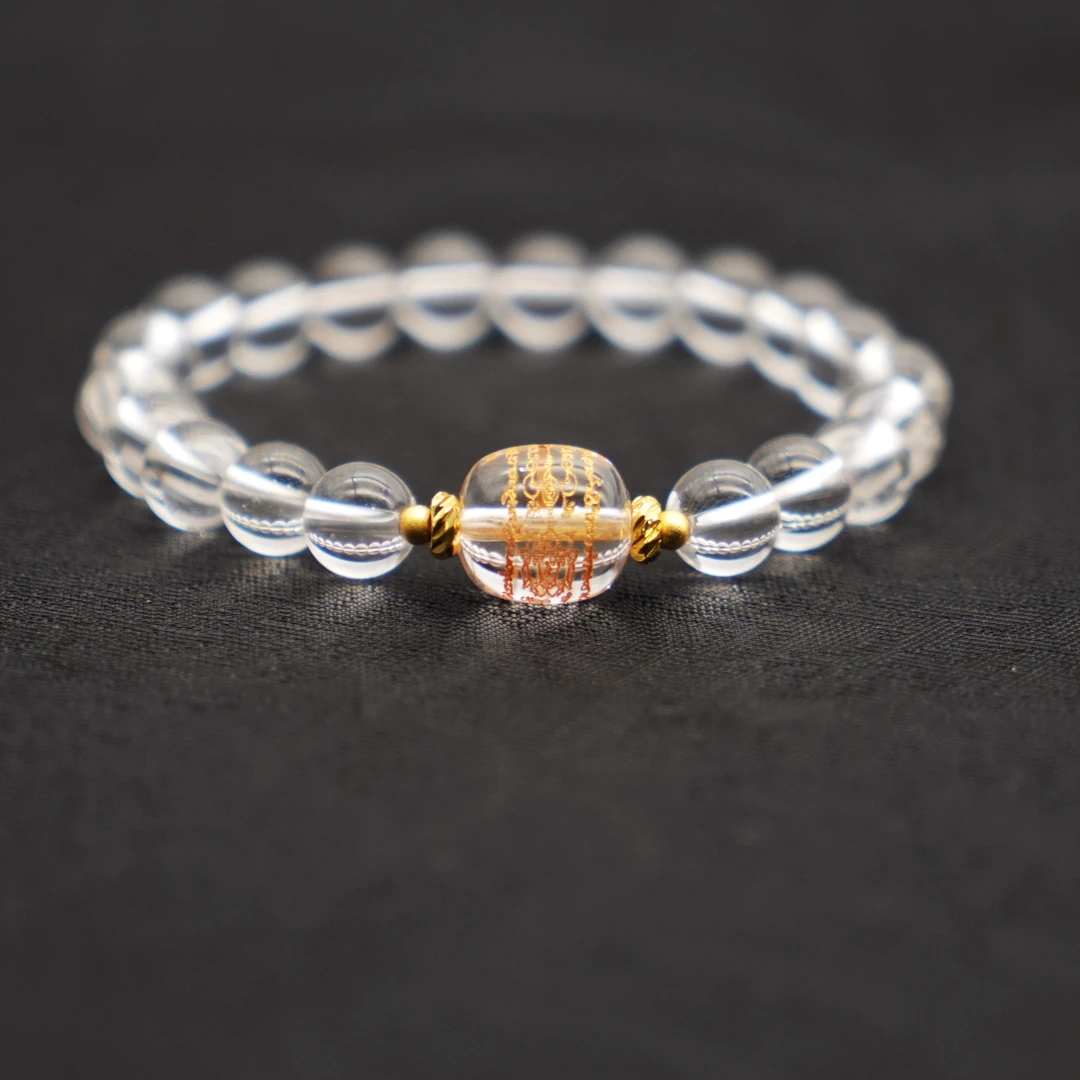 【清净莲心】天然白水晶手串（多样性发一）