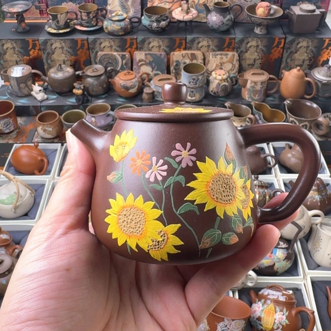 茶壶紫砂200ml原矿精工半手