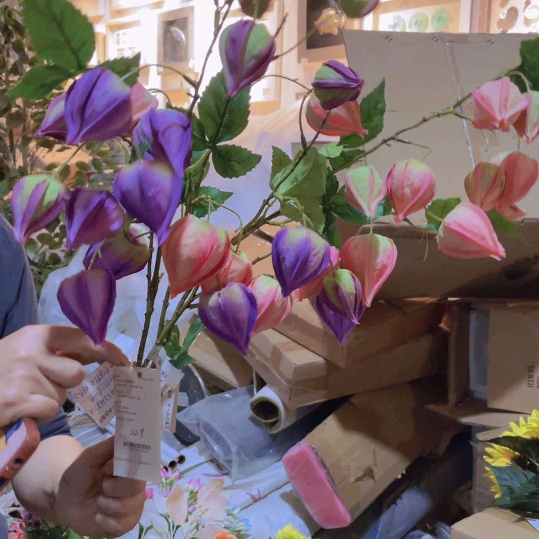 玫**境陶瓷花瓶，仿真绿植2