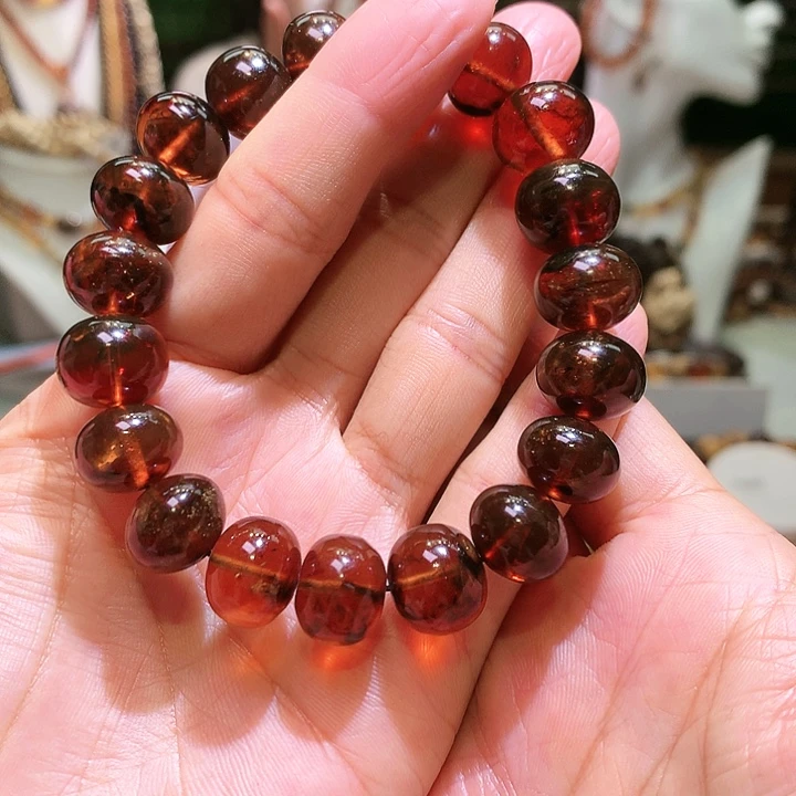 琥珀裸石未镶嵌12m血