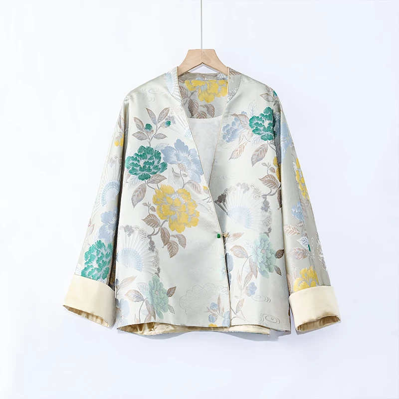 【反季】【牡丹亭】宋锦30姆米百百桑蚕丝新中式开衫24117106【反季】