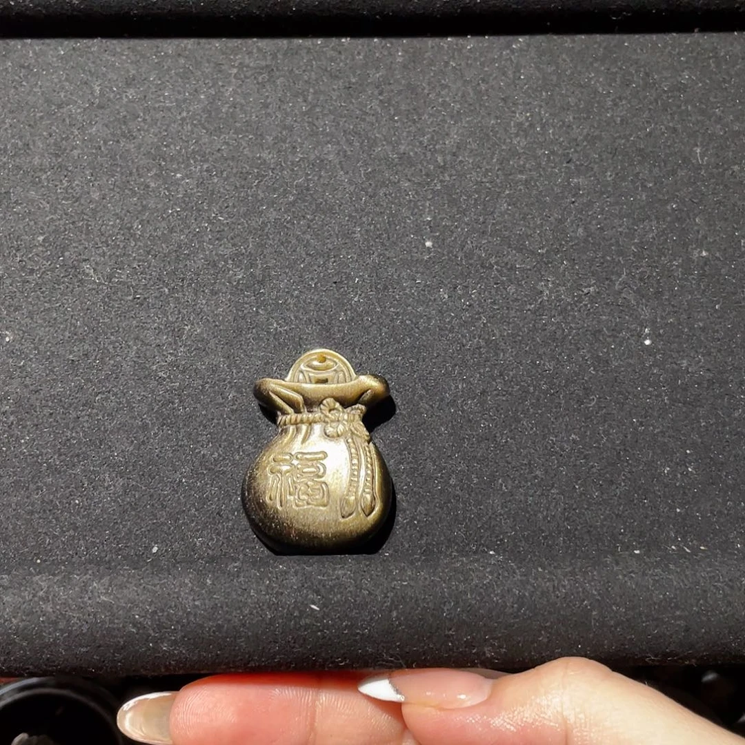 燕***～黑曜岩未镶嵌吊坠(不含链)