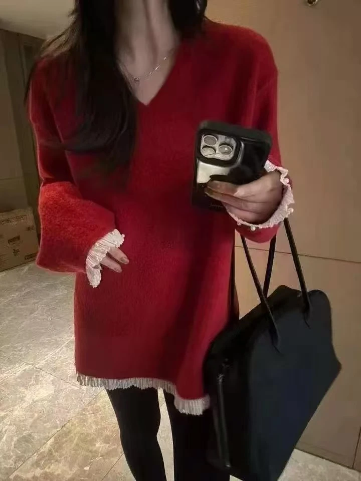 〖蕙子严选〗HXJ 9050新款时尚V领设计款毛衫