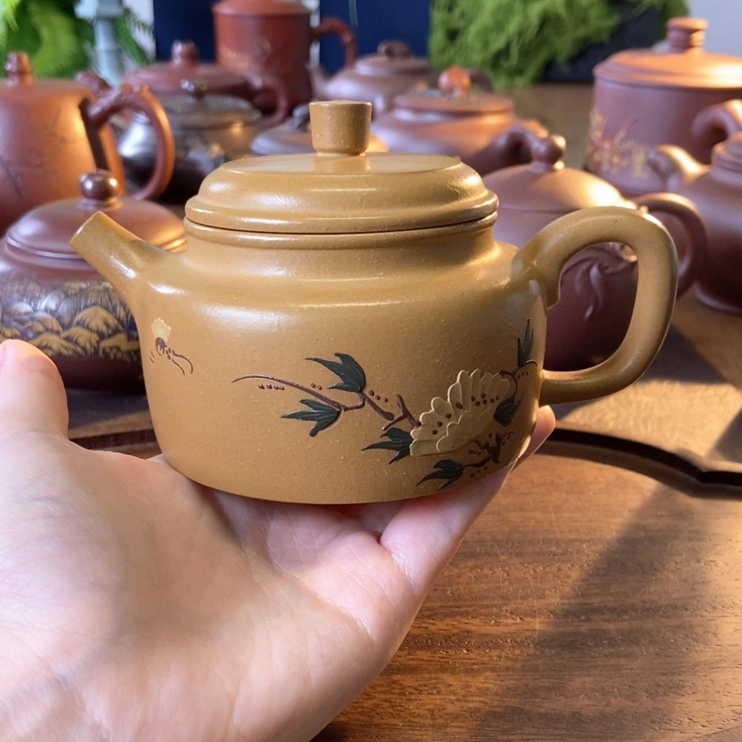 茶壶紫砂黄 金段泥 德钟壶200cc