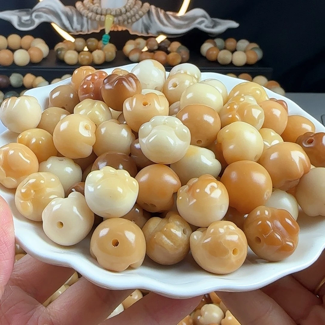 菩提根/象牙果手串瑕疵卡17.5爱心干磨猫抓8颗不挑瑕疵