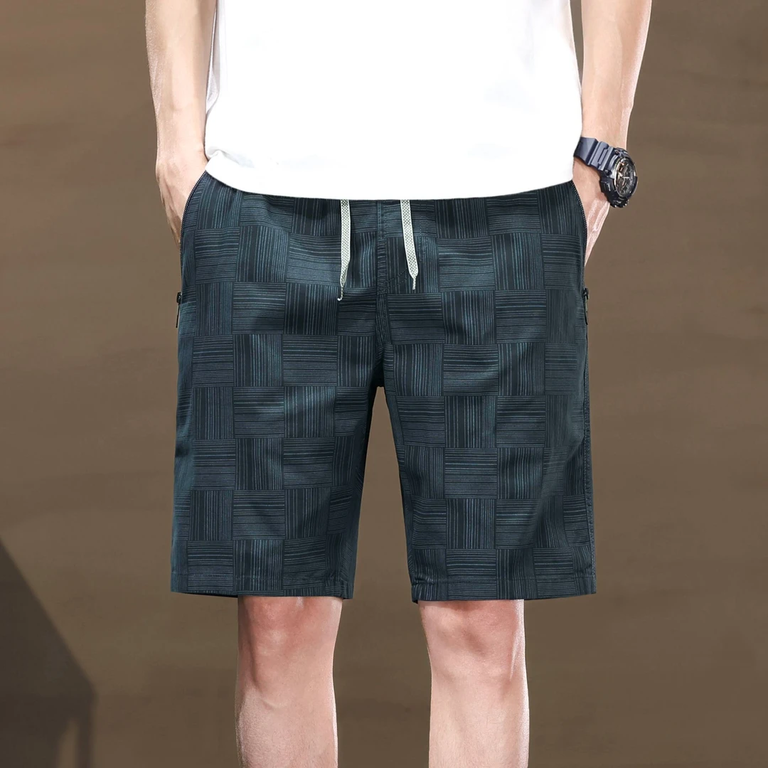 夏季百搭纯棉薄款宽松外穿五分裤男士男款百搭大码沙滩休闲短裤