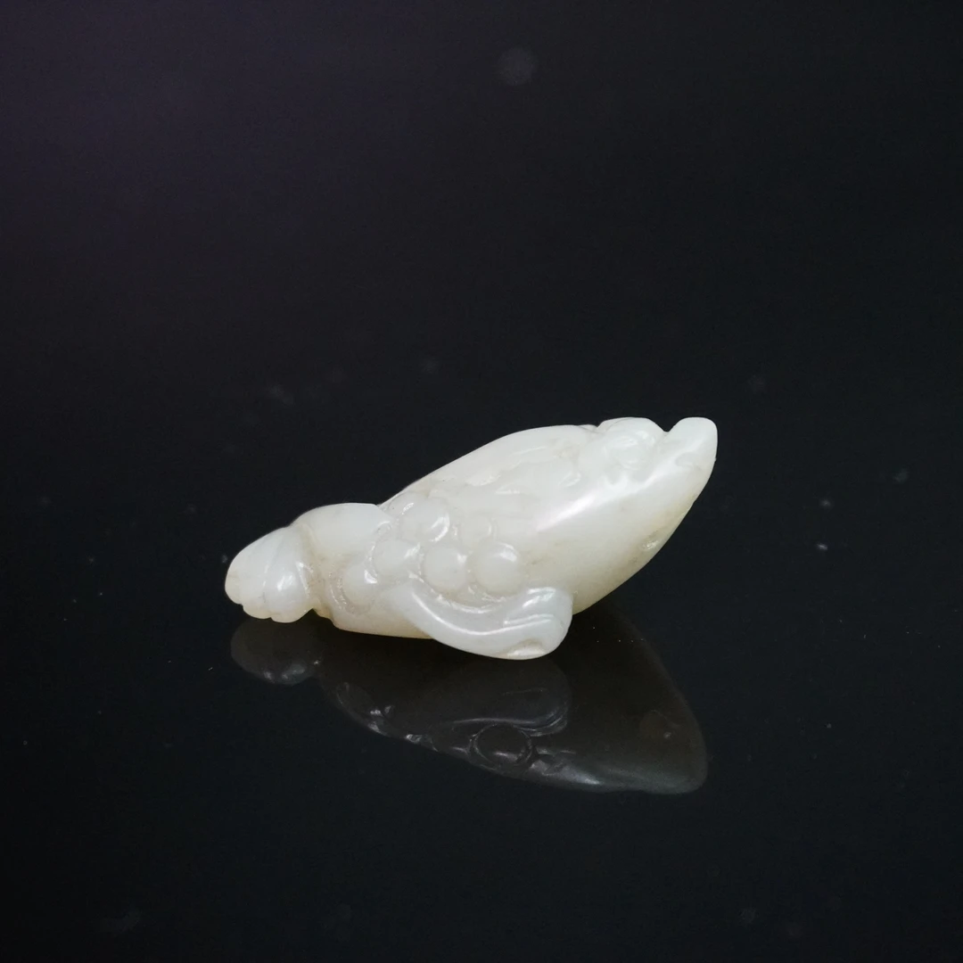 清代和田玉金蟾/505287/收藏/传承/【友谊文物商店】