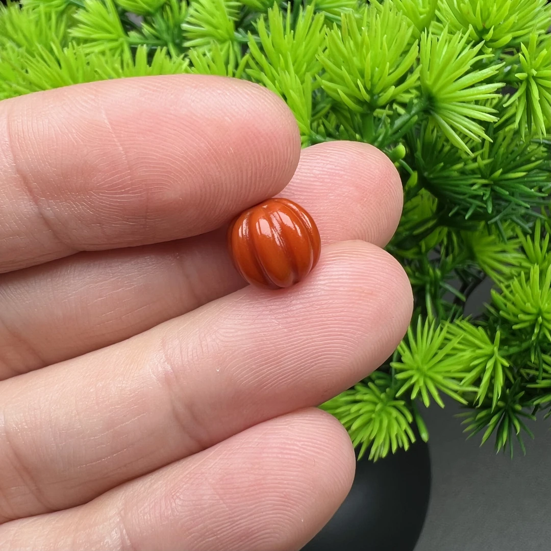 天然原矿无优化南红玛瑙南瓜珠卡11mm多样性发