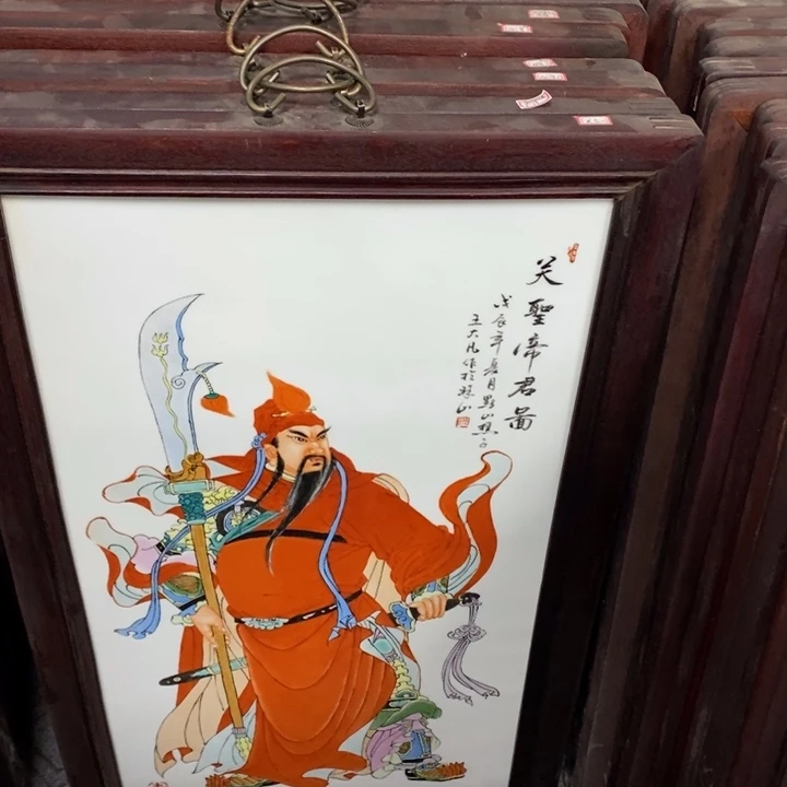 瓷片景德镇瓷板画柴窑烧制90*52