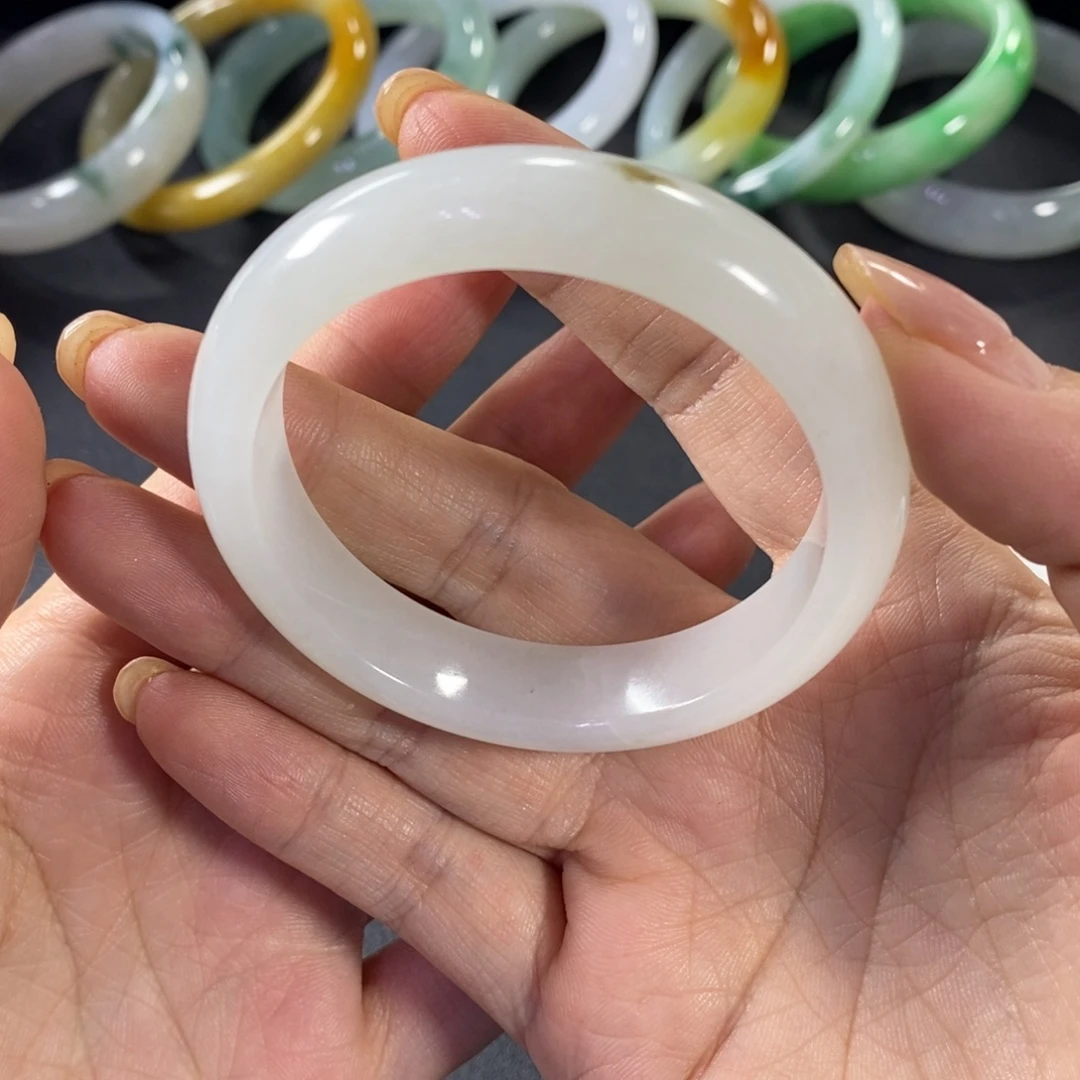 双***林翡翠未镶嵌手镯天然翡翠手镯