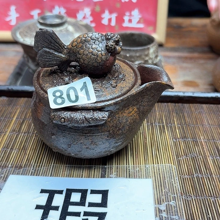 纯手工制作粗陶茶具