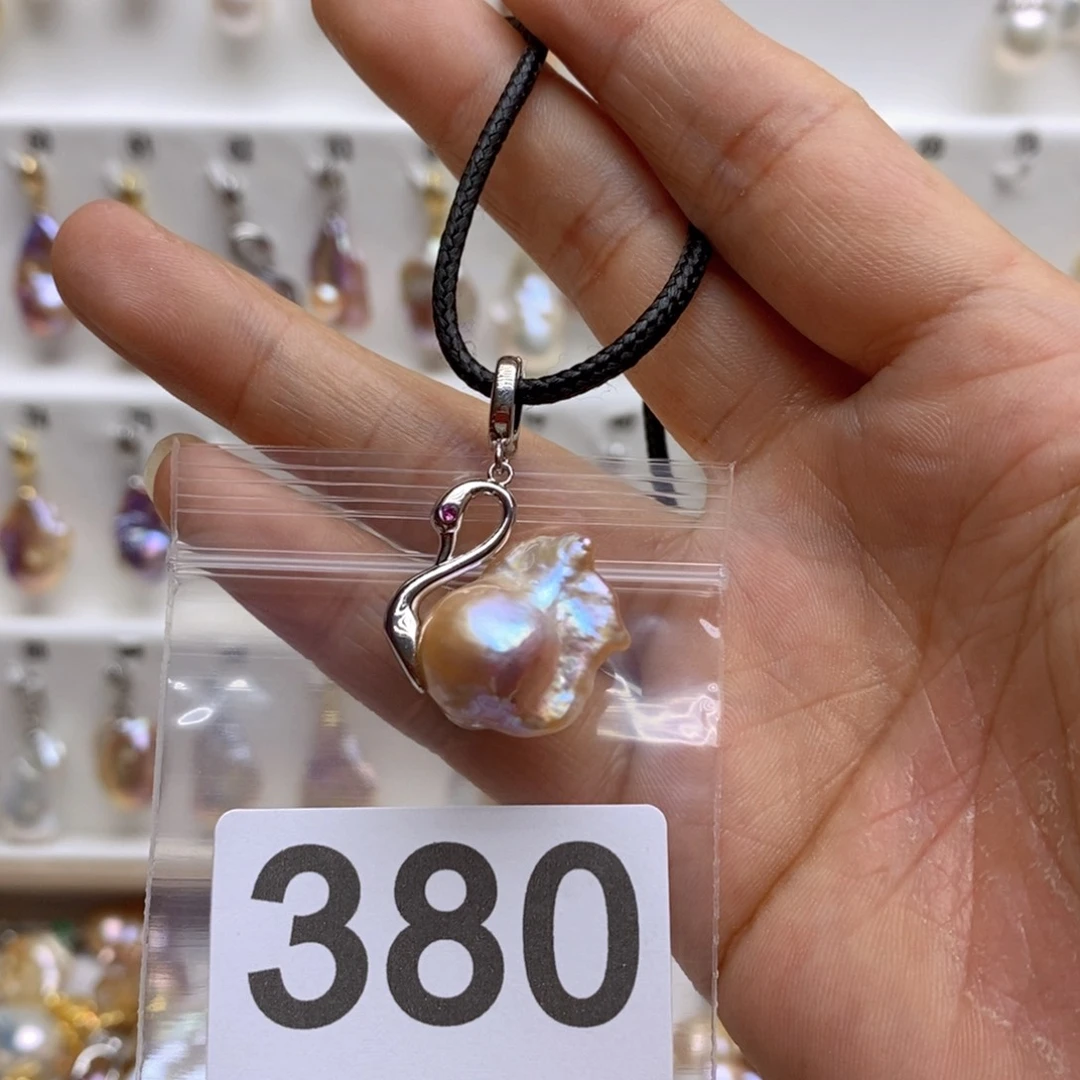 淡水珍珠颈饰银S925镶嵌380