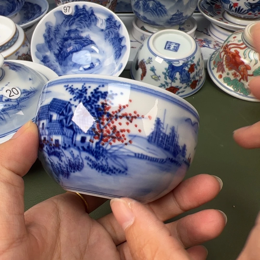 陶瓷景德镇纯手工纯手绘茶具木木21