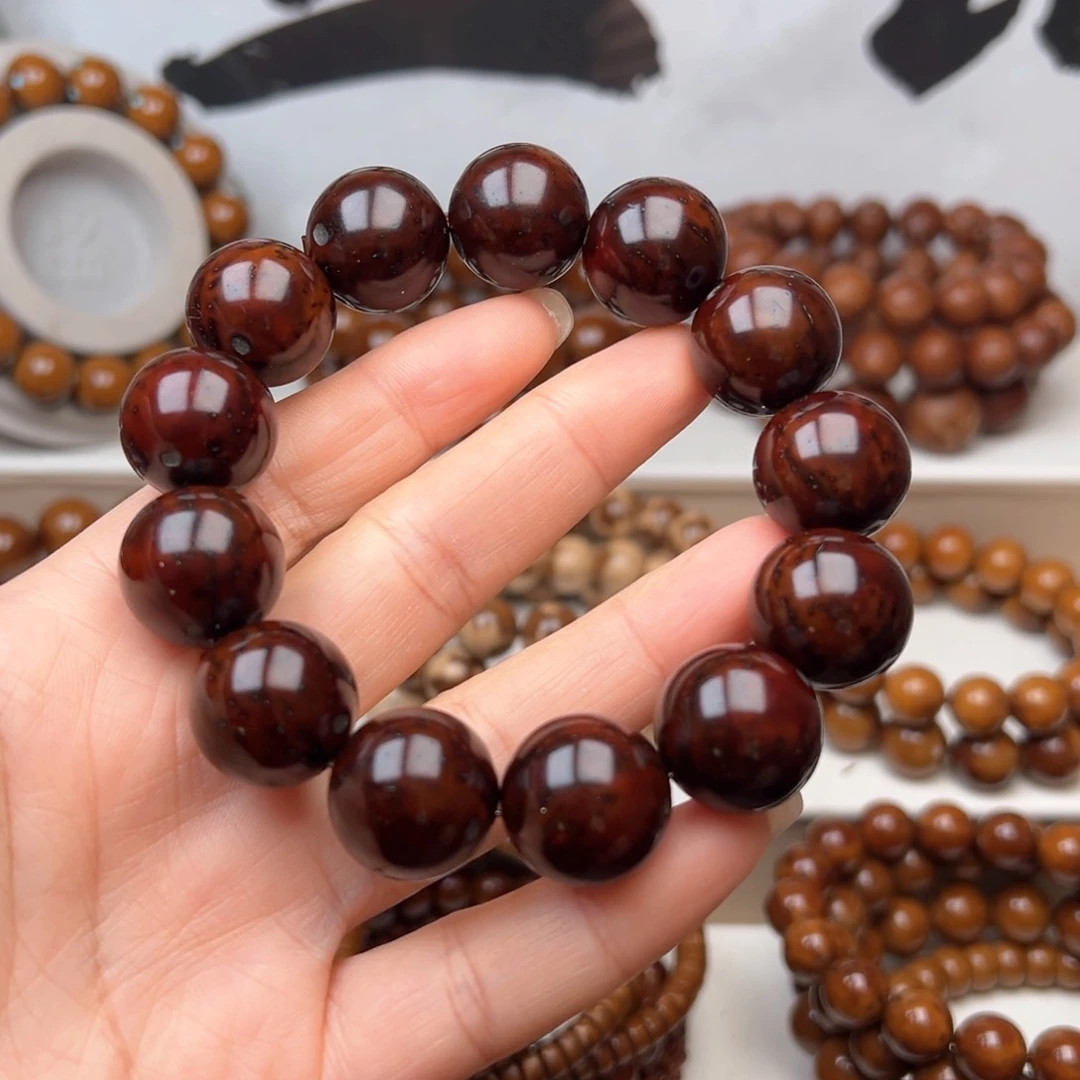 紫金鼠手串18光珠练手款