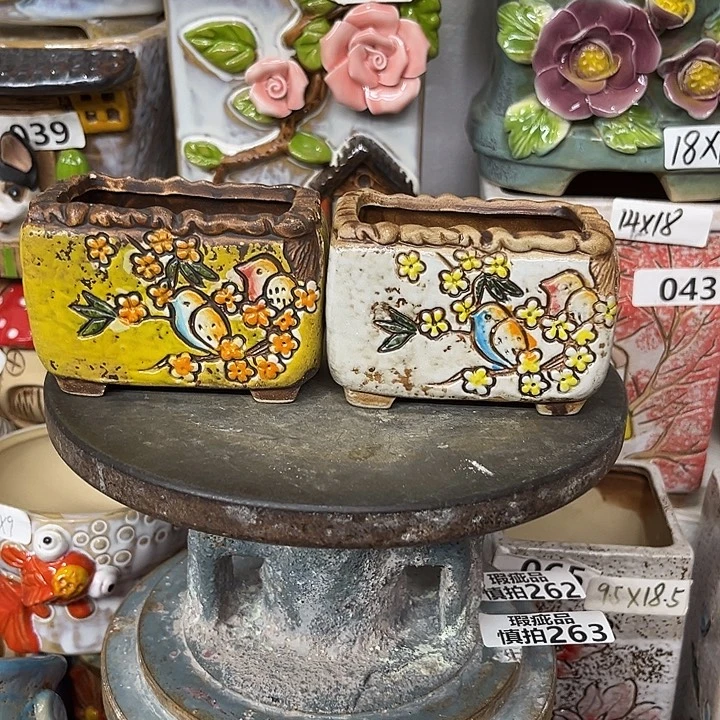 粗陶材质多肉花盆