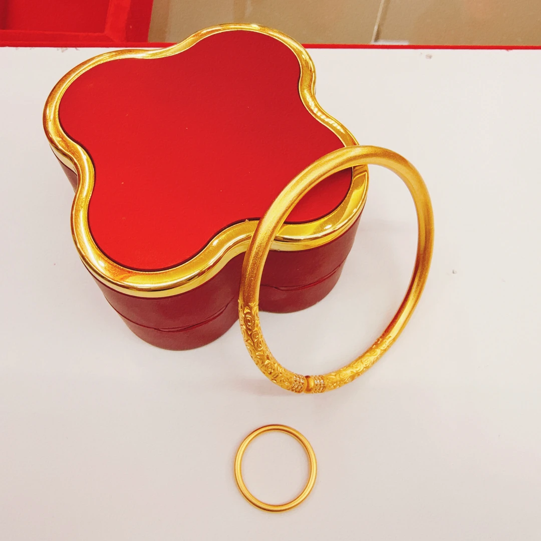 【门店专供】祥云纹吉祥金箍棒手镯合金戒指JYY402