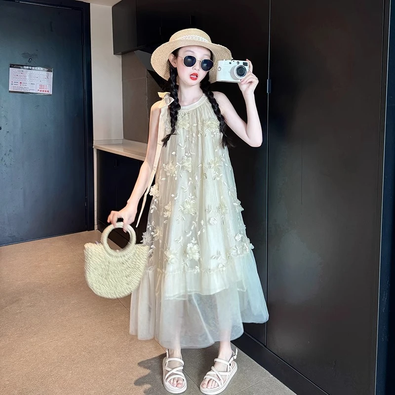 女童富家千金感裙子夏季2025新款女大童夏装公主裙儿童夏款连衣裙