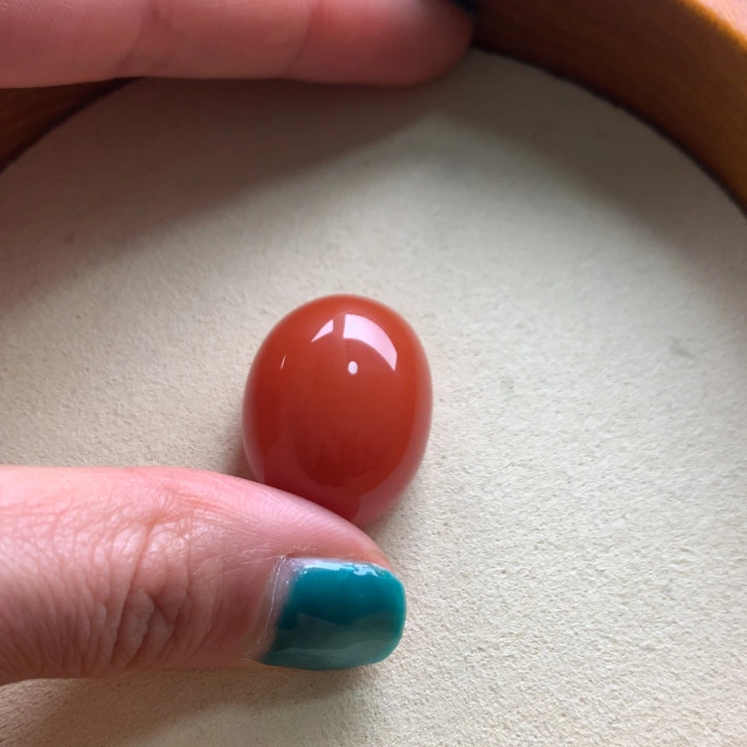 南红玛瑙未镶嵌保山天然原矿南红大椭圆戒面