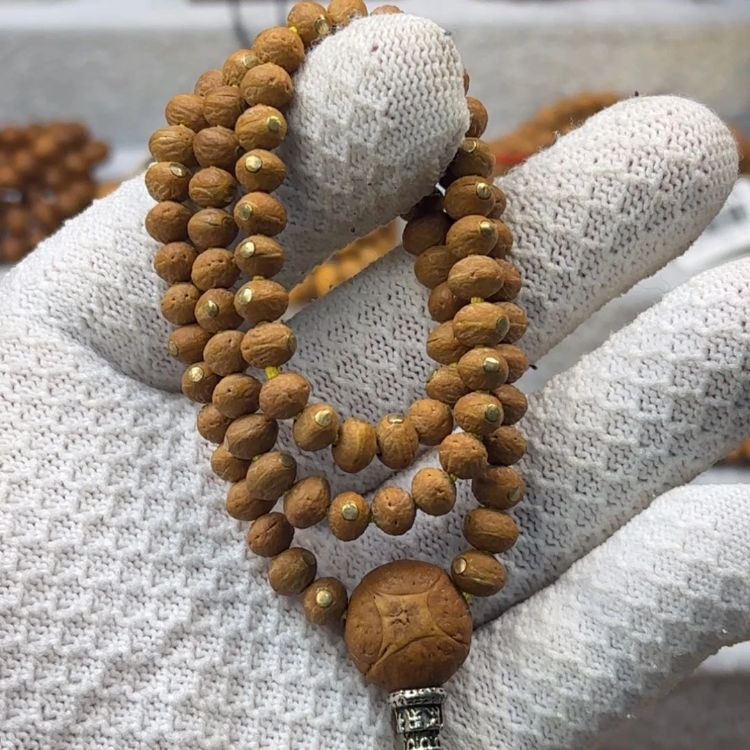 凤眼菩提吊坠飞碟镶嵌长手持