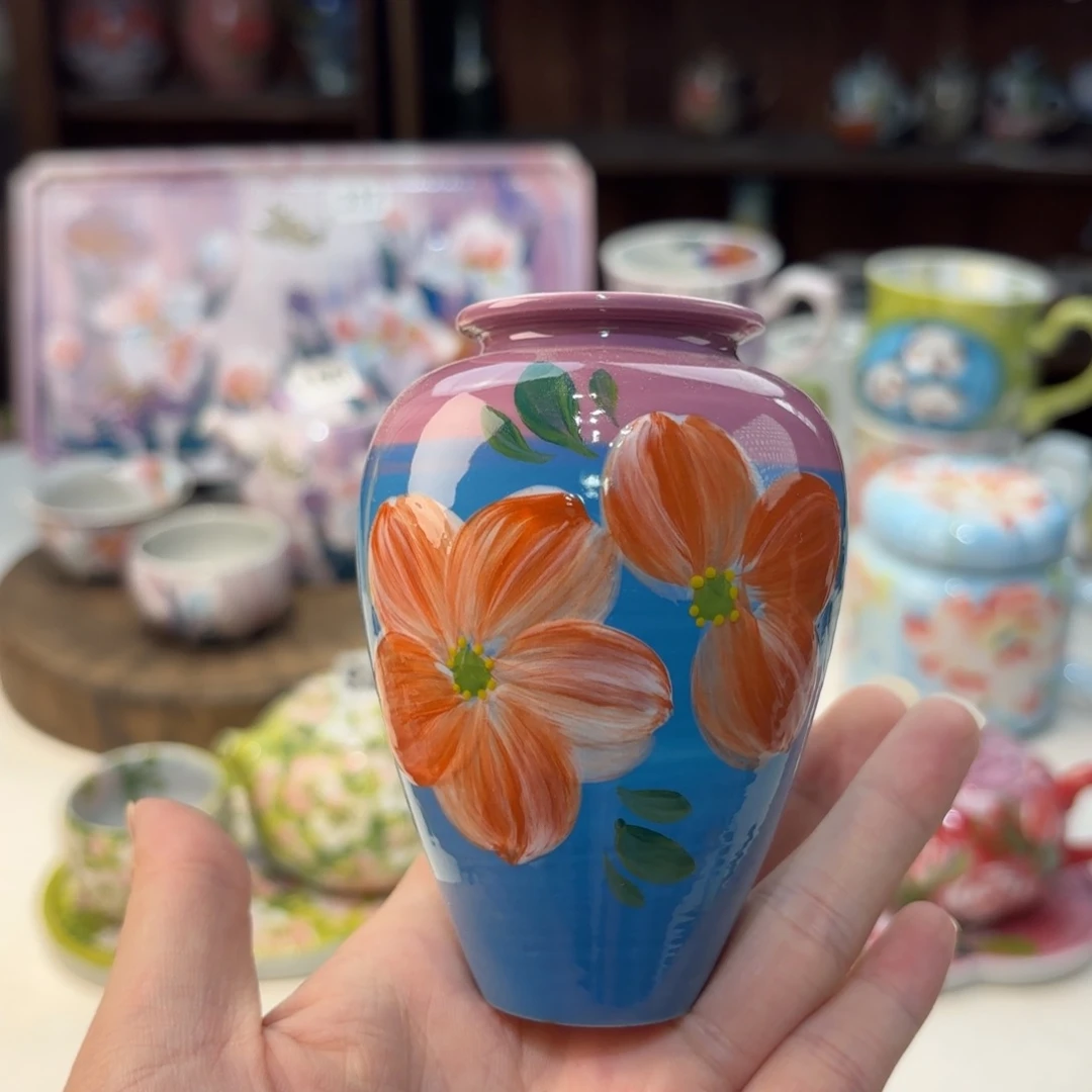 景德镇手绘高温釉下彩陶瓷茶具