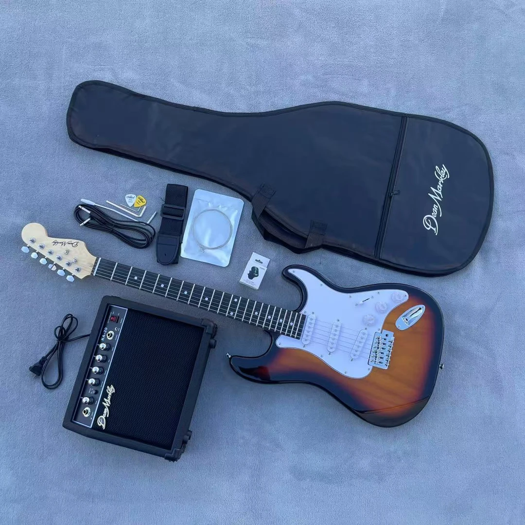 初学练习款日落色三单ST电吉他音箱套餐，初学入门单摇电吉他摇滚