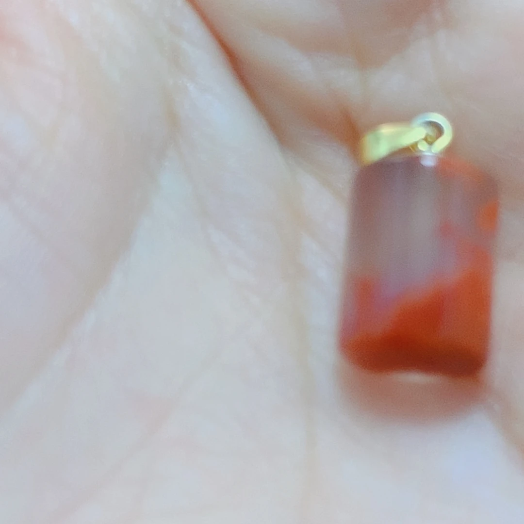 南红玛瑙银S925镶嵌吊坠(不含链)