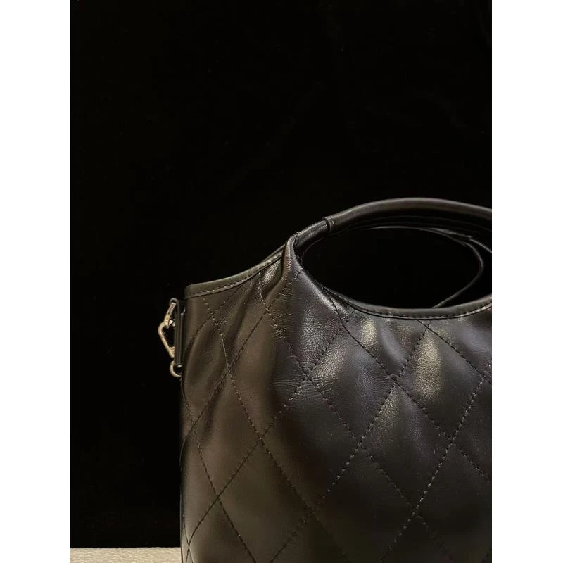 手工打造真皮女士包包黑色24.5cm购物袋